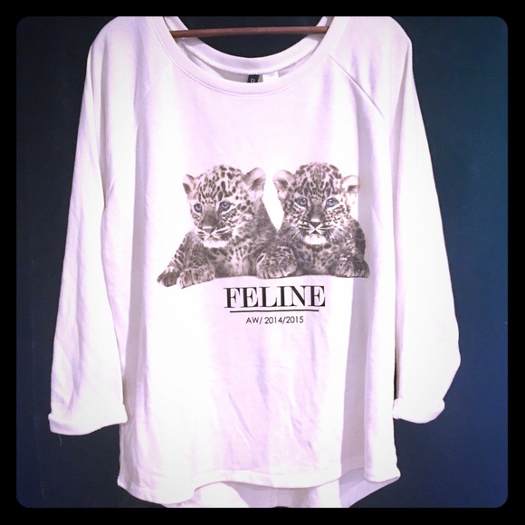 H&M Tops - Awesome Feline Sweatshirt from H&M